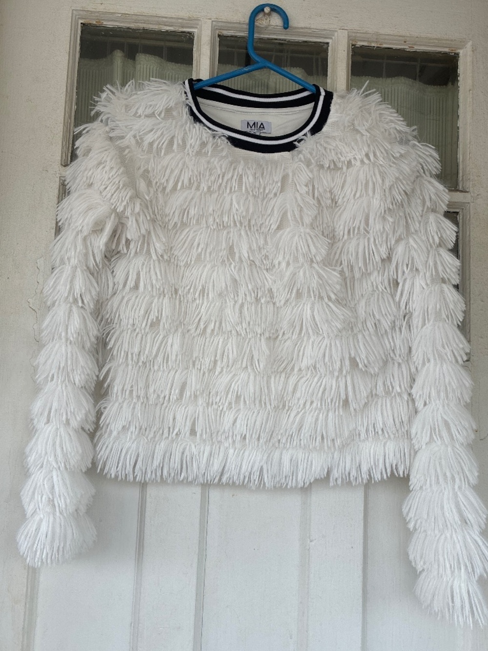 Mia New York Fringe pull over Top (lightweight)